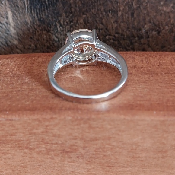 FAS 925 Silver Champagne Crystal Ring - Picture 7 of 12